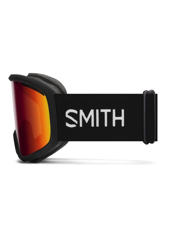 SMITH Vogue Goggles for Women with Carbonic-x Lens – Performance Snowsports Goggles with Replaceable Lens for Skiing & Snowboarding – Black + Red Sol-X Mirror - Image 2